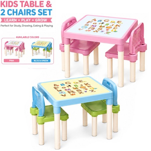 Kids table chairs set - table, abc