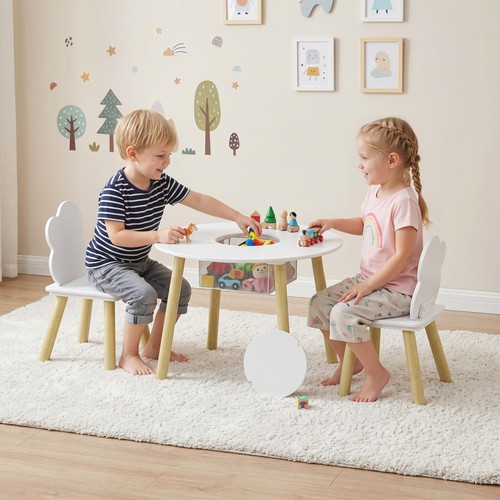 Kids table and chairs - table,