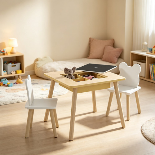 Kids table and chairs - table, 2