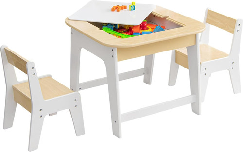 Kids table and chairs - table,