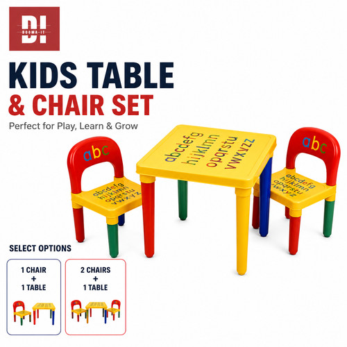 Kids table and chair - table, abc