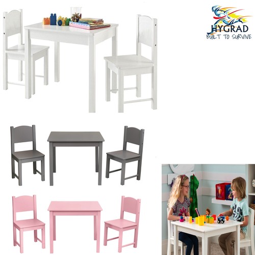 Kids wooden table - wooden, chairs