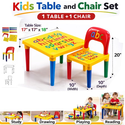 Kids abc chairs and table - kids, set